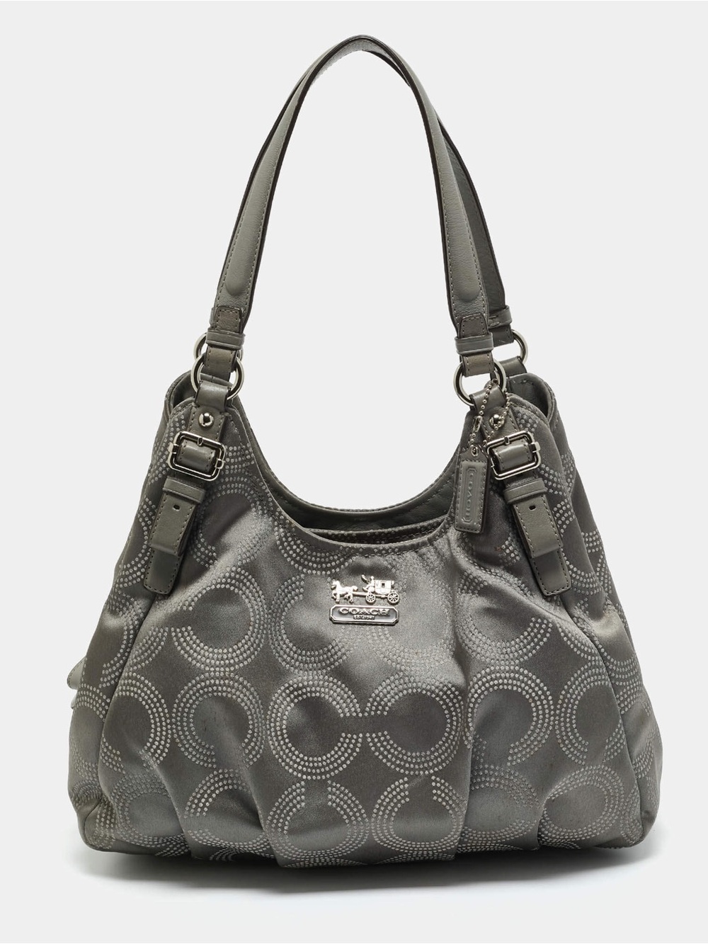 Coach Madison Dotted Op Art Sateen Maggie Shoulder Bag